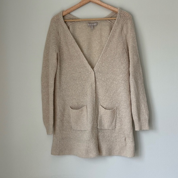 Tan Banana Republic Merino Wool and Alpaca Cardigan - Picture 1 of 5